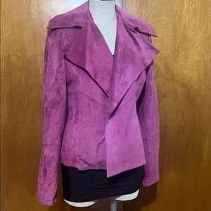 Vintage Suede Magenta Blazer - Size M